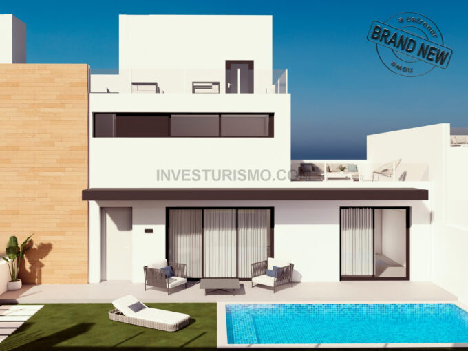 New build semi-detached villas 2-3 bedrooms in Orihuela costa